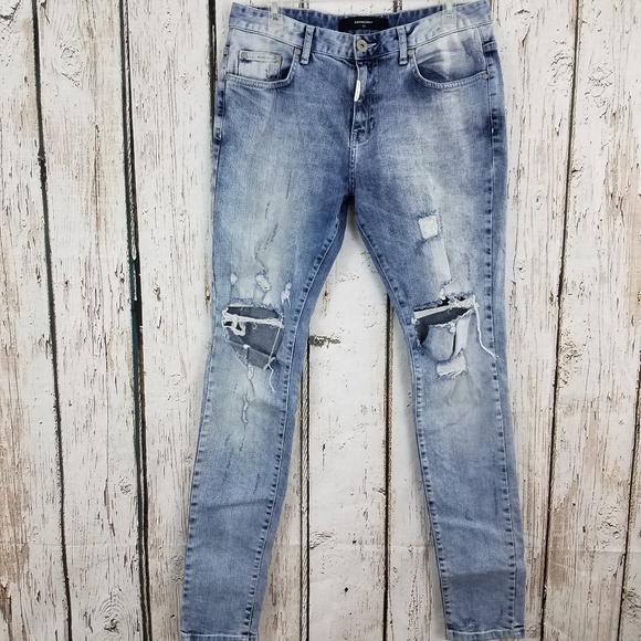 Represent Other - Represent Essential Jeans Knee Destroyer Acid Blue